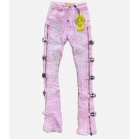 French Rose Cross Buckle Denim