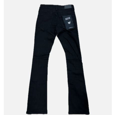 Cut and Sewn Panel Black Stacked Flare