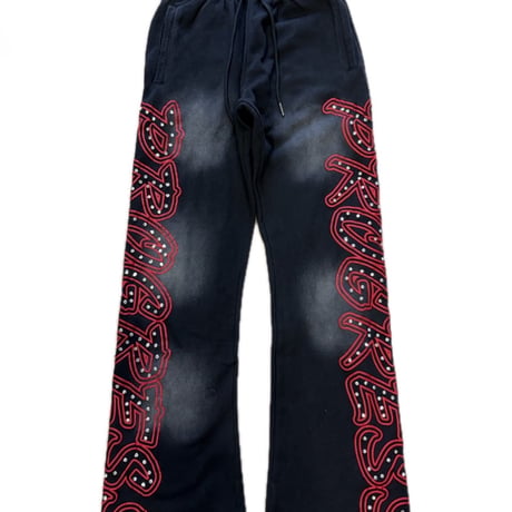 live mechanic　stone flare pants