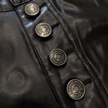 DK LEATHER BAGGY JORT / BLACK