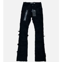 Double Layered Black Stacked Flare