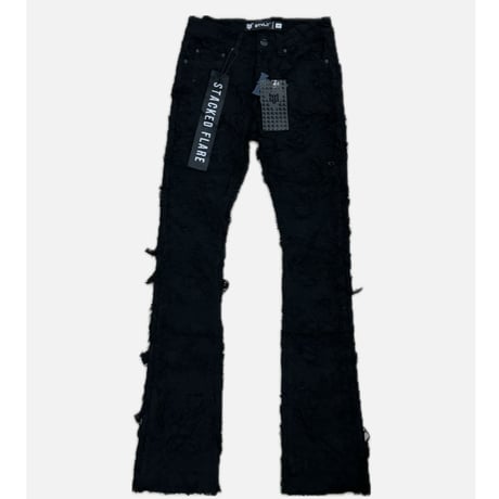 Double Layered Black Stacked Flare