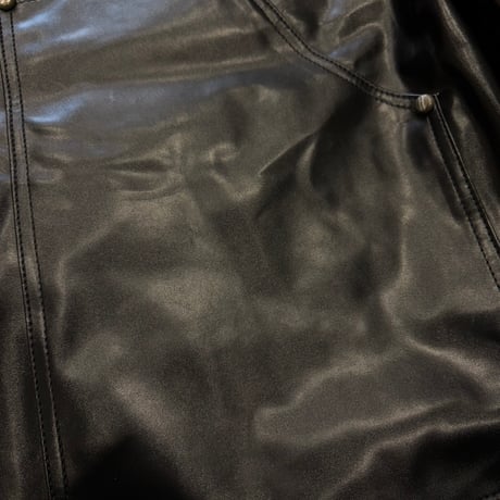 DK LEATHER BAGGY JORT / BLACK