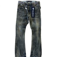 VALABASAS・ION LT DIRT VINTAGE WASH WAXED STACKED JEAN