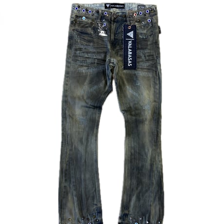 VALABASAS・ION LT DIRT VINTAGE WASH WAXED STACKED JEAN