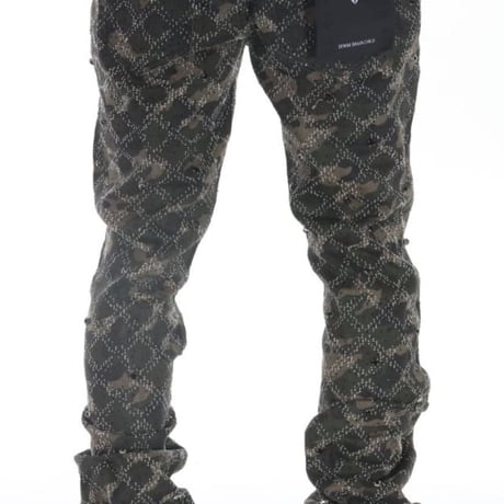 hinestone Covered Camo Stacked Flare