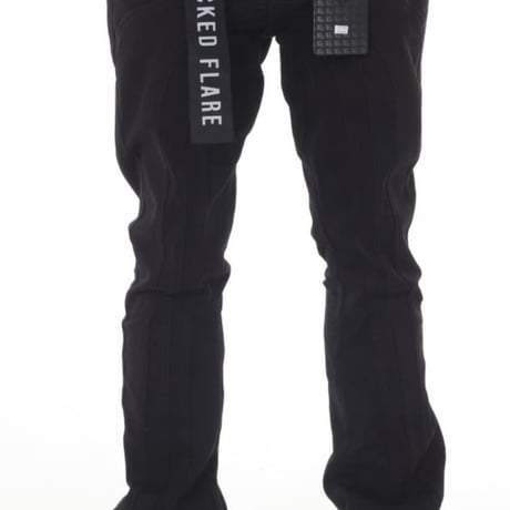 Cut and Sewn Panel Black Stacked Flare