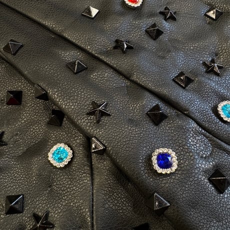 VALABASASIONWAX STACKED BLACK LEATHER