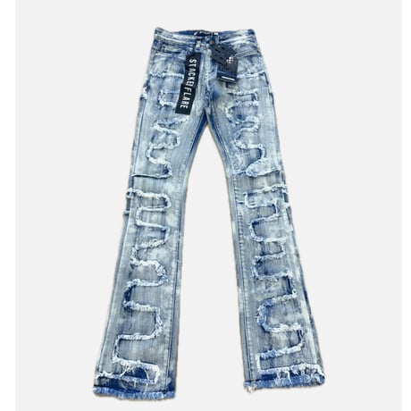 Blue SNK Stacked Flare Jeans