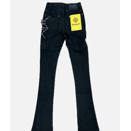 Obsidian Black Waxed Spider Denim