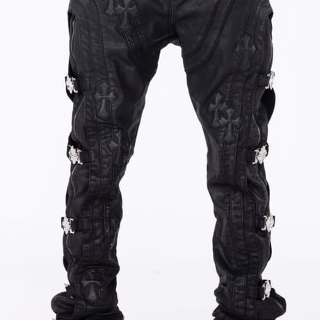 All Black Cross Buckle Denim