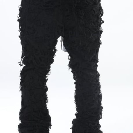 Double Layered Black Stacked Flare
