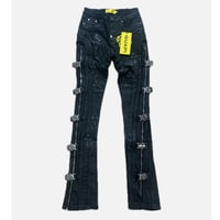 All Black Cross Buckle Denim