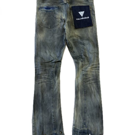 VALABASAS・ION LT DIRT VINTAGE WASH WAXED STACKED JEAN