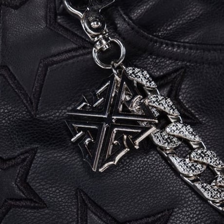 Obsidian Black Stars Leather Shorts