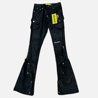 Black Coffin Arc Leather Pant