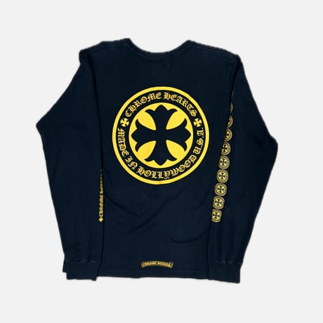 CHROME HEARTS CH Plus Yellow Cross Long Sleeve Tee