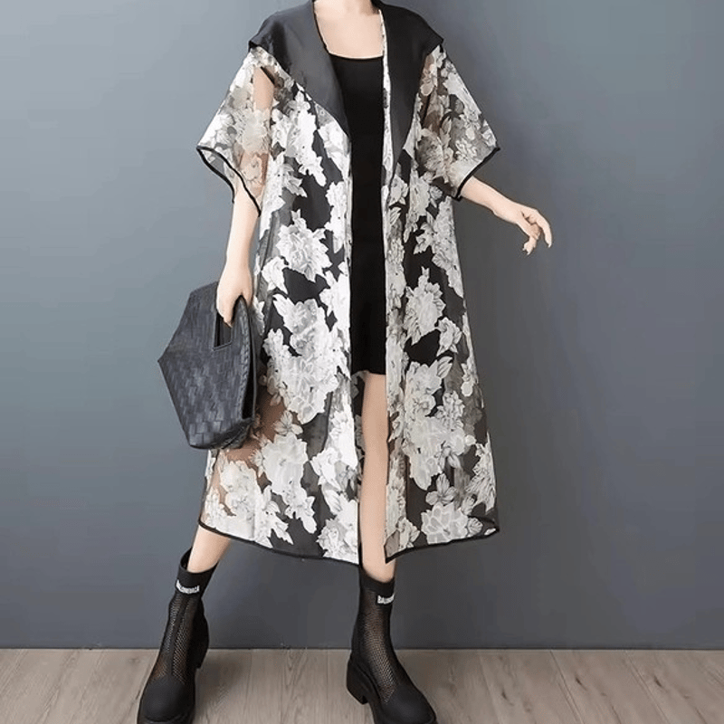 UV対策もお洒落も叶う花柄シースルー羽織｜大人のためのレース