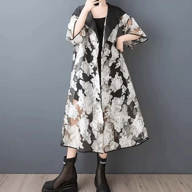 UV対策もお洒落も叶う花柄シースルー羽織｜大人のためのレース