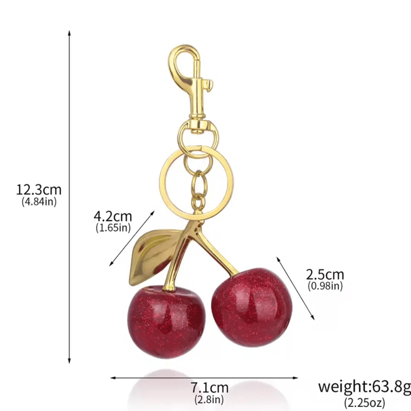 さくらんぼチャーム バッグチャーム キーホルダー チェリー 可愛い