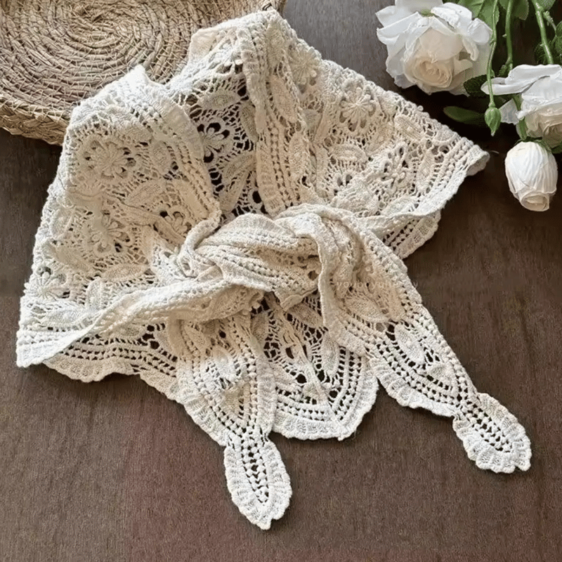 かぎ編みアンティークレーススカーフ レース レトロ 可愛い