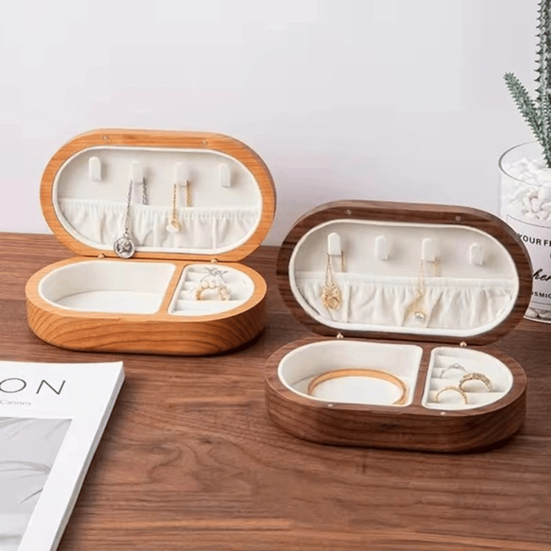 人気No1.高級天然木ジュエリーボックス ウォールナット材 アクセサリー