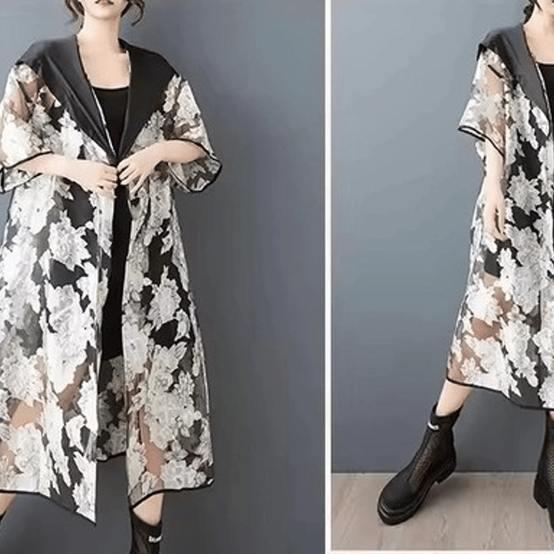 美品✨レオナール カーディガン 花柄トリム 大きいサイズ42 UV冷房対策 羽織 美品✨レオナール カーディガン 花柄トリム 大きいサイズ42 UV