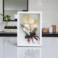 プリザーブドフラワー加工 フレームMサイズ　【花色繚乱】白薔薇・多種多色用アレンジメント
