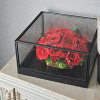 プリザーブドフラワー加工 ガラスプティジャルダンアレンジ 1color薔薇専用(薔薇１色４～12輪専用）