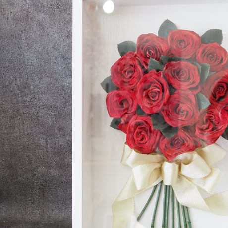 プリザーブドフラワー加工 1color薔薇専用フレームLサイズ(薔薇１色１０～２０輪専用）