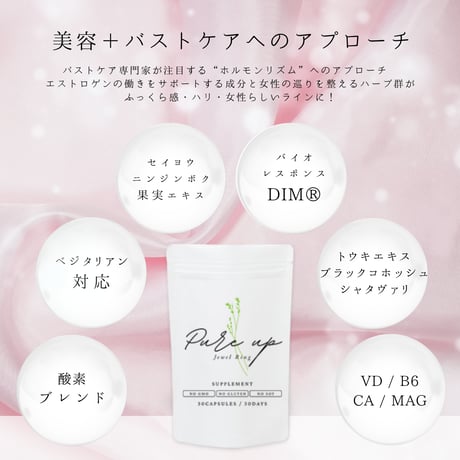 バストケアサプリPure Up（６０錠１か月分）