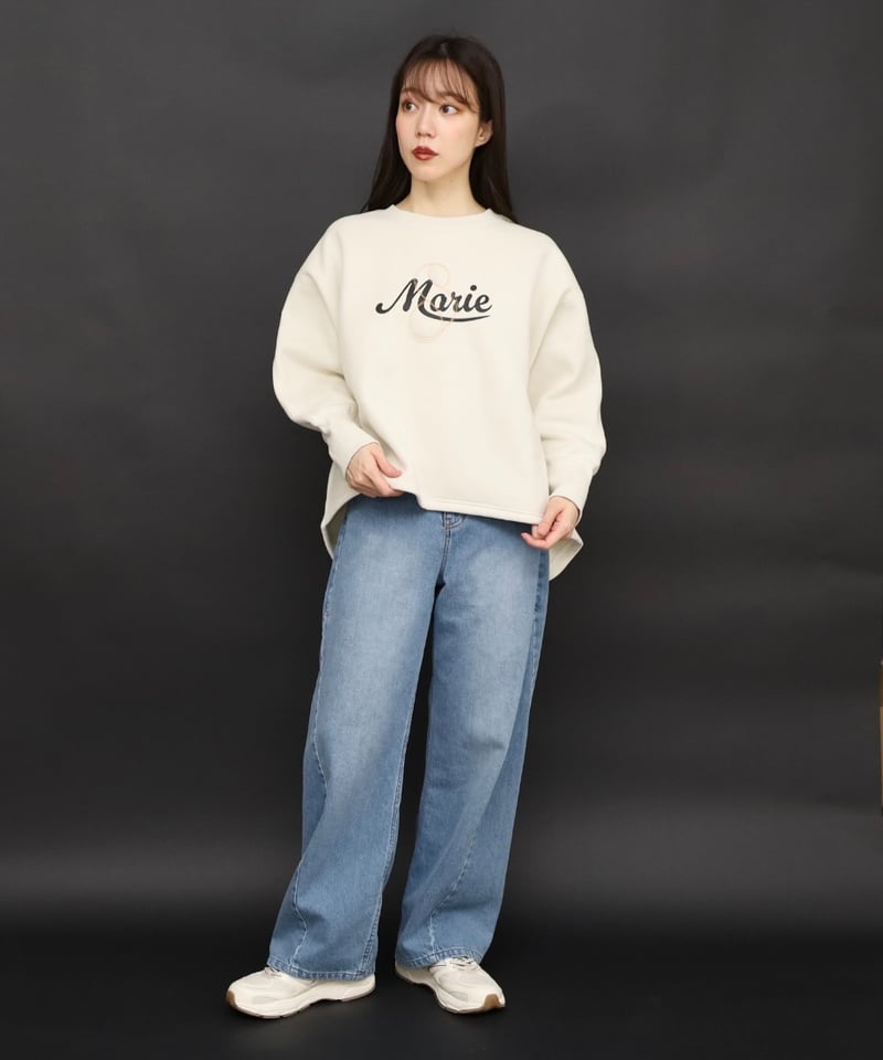 14123／裏起毛プリント×刺繍ロゴドルマンスウェット】 | MARIED'OR