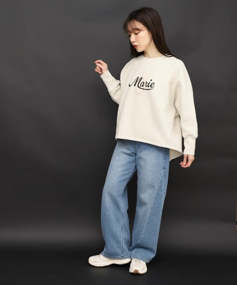 14123／裏起毛プリント×刺繍ロゴドルマンスウェット】 | MARIED'OR