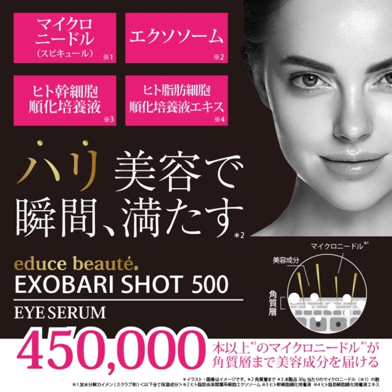 エデュースボーテ EXOBARISHOT500 アイセラム 30g｜マイクロニードル