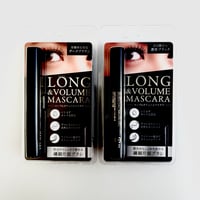 ロング ボリューム　マスカラ　ダークブラウン　濃密ブラック