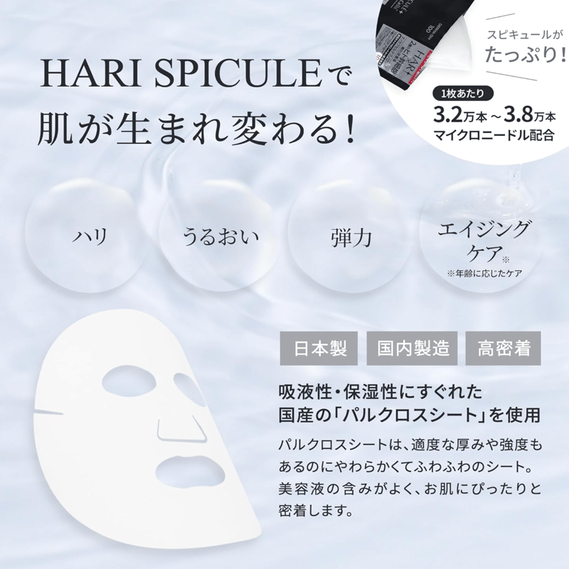 Make.iN HARI スピキュール＋ヒト幹細胞 10days フェイスマスク（10枚