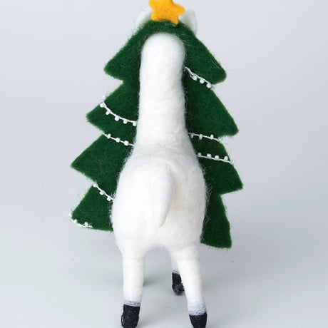 フェルトオーナメント　アルパカ　ツリー Ｓ／ORNAMENT WOOL FELT ALPACA TREE S