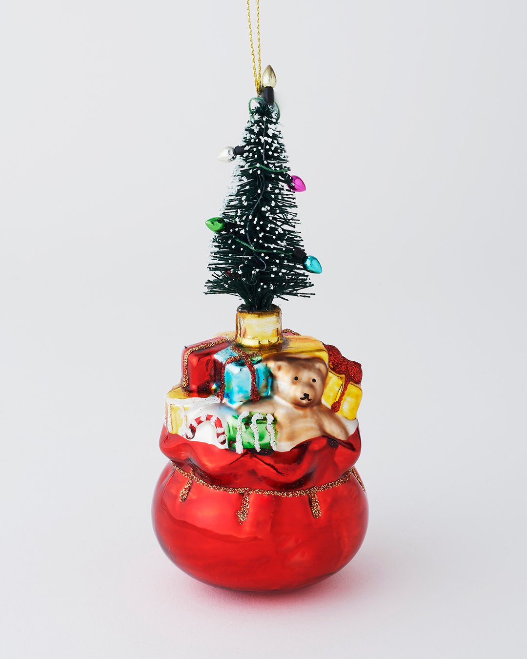 クリスマス オーナメント バッグ　朱色　アスティエ ガラスオーナメント プレゼントバッグ／ORNAMENT GLASS PRESENT BAG | 奇貨