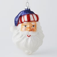 ガラスオーナメント　サンタ　フェイス／ORNAMENT GLASS SANTA FACE