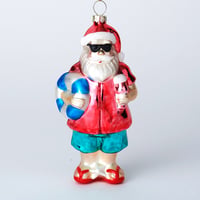 ガラスオーナメント　アロハサンタ　レッド／ORNAMENT GLASS ALOHA SANTA RED