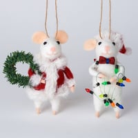 フェルトオーナメント　ペア　デコ／ORNAMENT WOOL FELT PAIR DECO