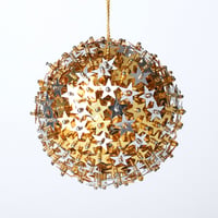 ビーズオーナメント　スター　シルバー×ゴールド／ORNAMENT BEADS STAR SILVER x GOLD