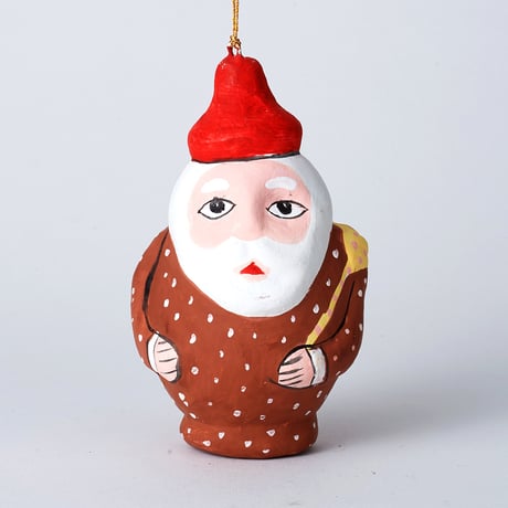ORNAMENT PAPER MACHE SANTA