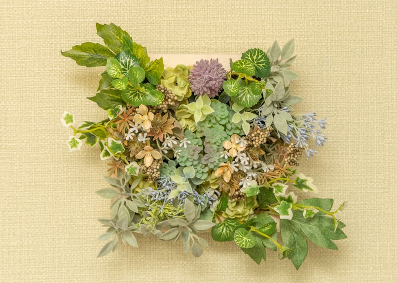 一点物】ウォールフラワー スクエアA 2WAY 造花インテリア | towanohana