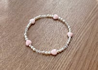 クィーンコンクシェル ハート & パール ブレスレット