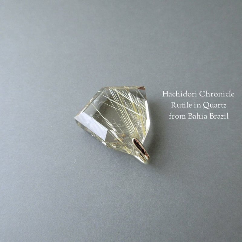 ルチルクォーツ / 6角カット ペンダントトップ [pt-2917] | ハチドリ