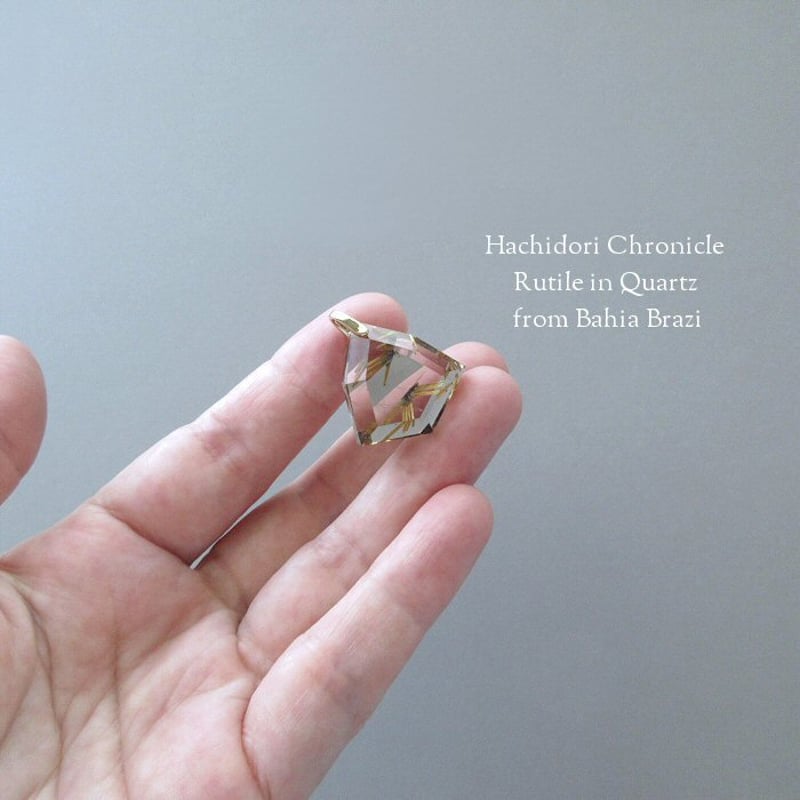 太陽ルチルペンダント 太陽ルチルクォーツ 6角カット ペンダントトップ [pt-2832