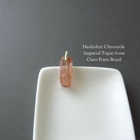 天然非加熱 / インペリアルトパーズ 小粒 結晶カット ペンダントトップ [pt-3030]