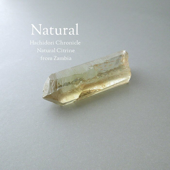 天然非加熱 ザンビア産 シトリン / 菱形クロスカット ペンダントトップ