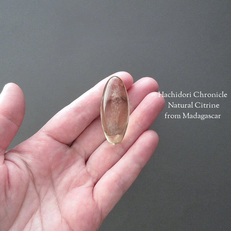 マダガスカル産 天然非加熱シトリン / リンガムポリッシュ [st-124